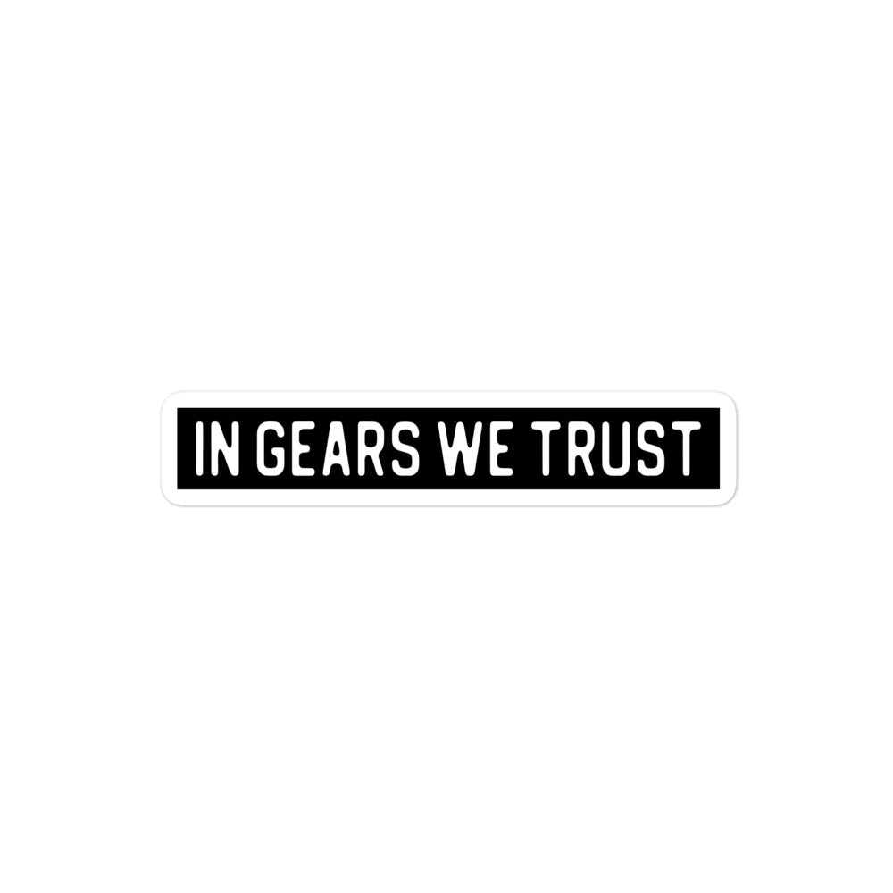 In Gears We Trust - Black