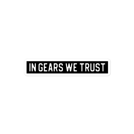 In Gears We Trust - Black