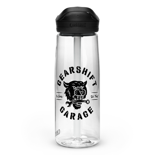 Gearshift Garage Shop Cat - sports water bottle