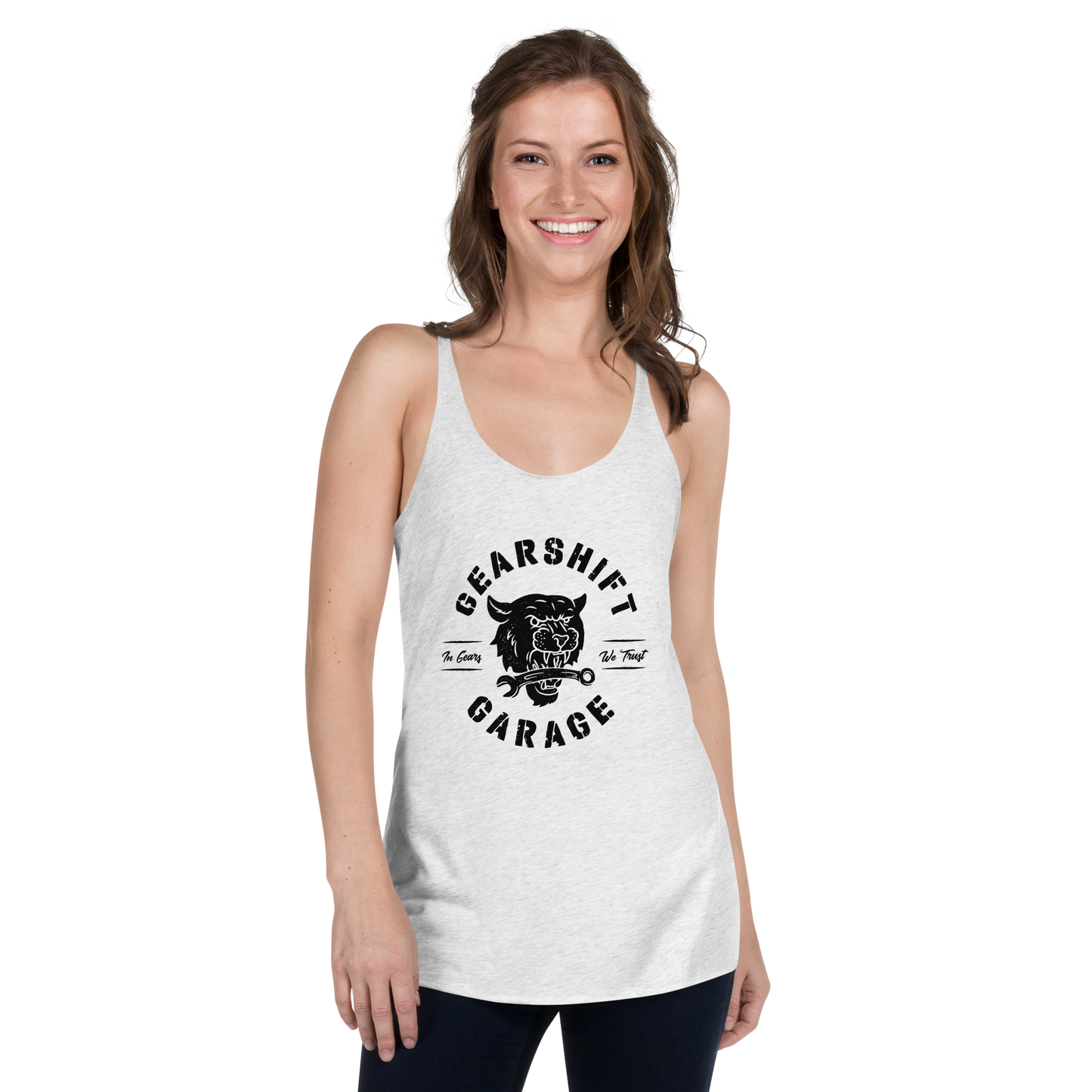 Shop Cat Gearshift Garage - Women's Racerback Tank