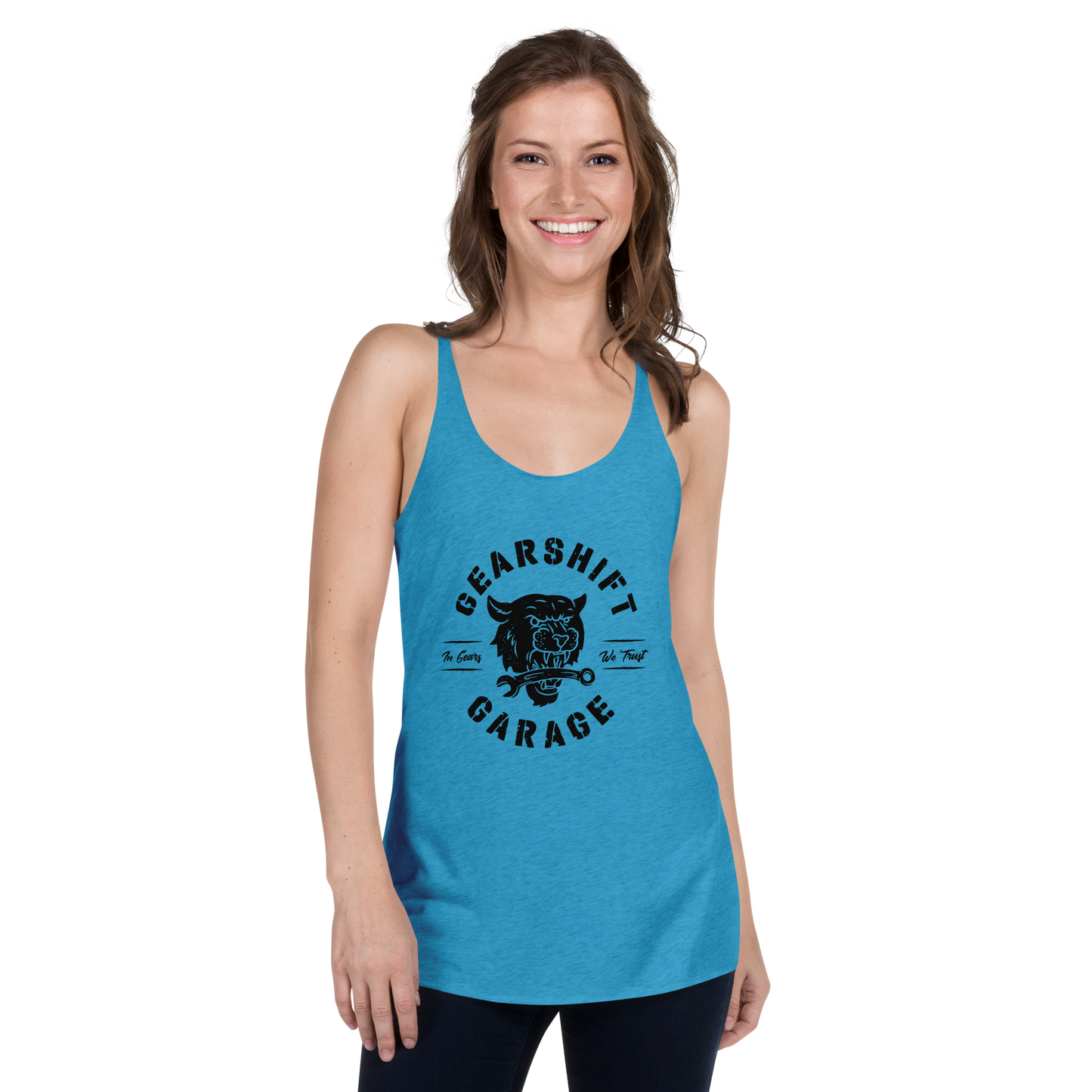 Shop Cat Gearshift Garage - Women's Racerback Tank