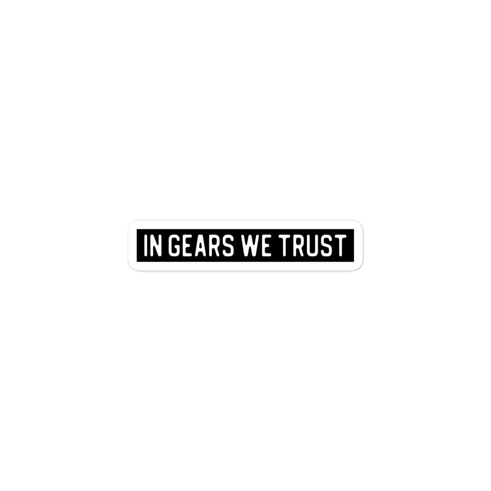 In Gears We Trust - Black