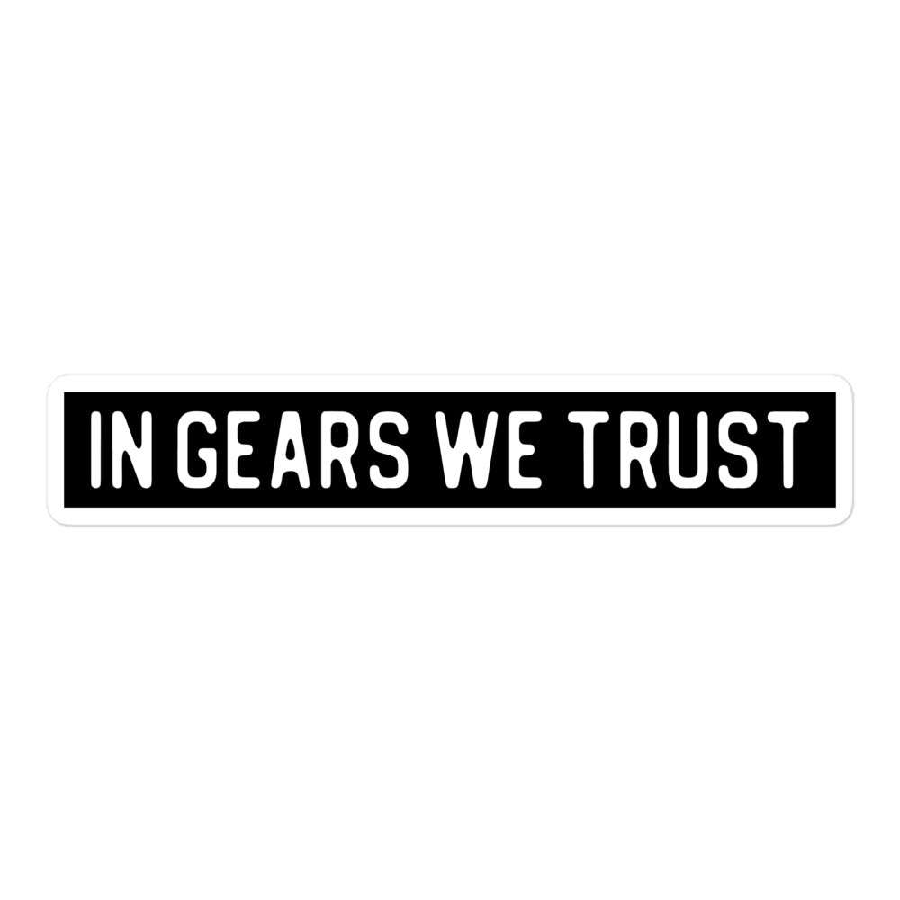 In Gears We Trust - Black