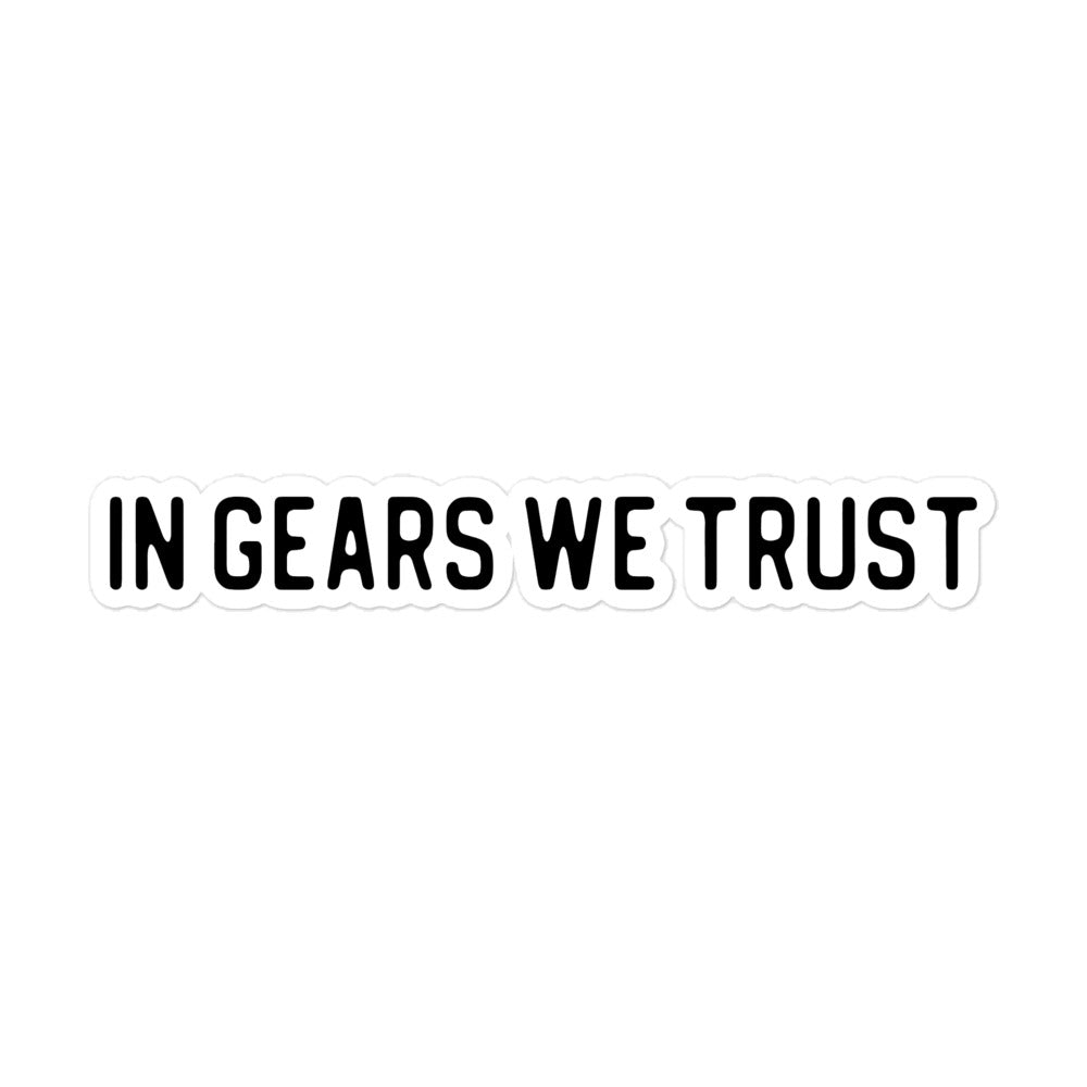 In Gears We Trust - Black