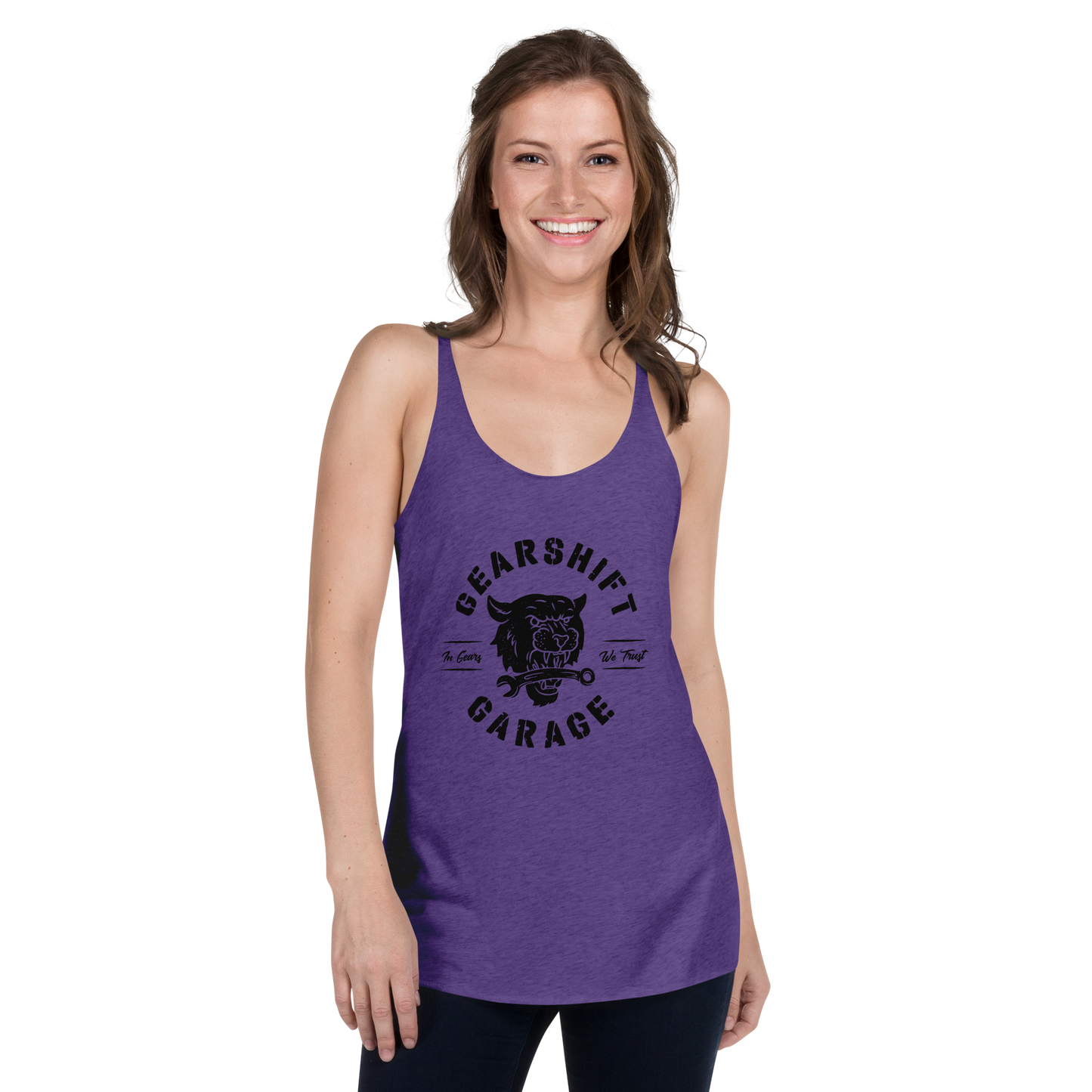 Shop Cat Gearshift Garage - Women's Racerback Tank