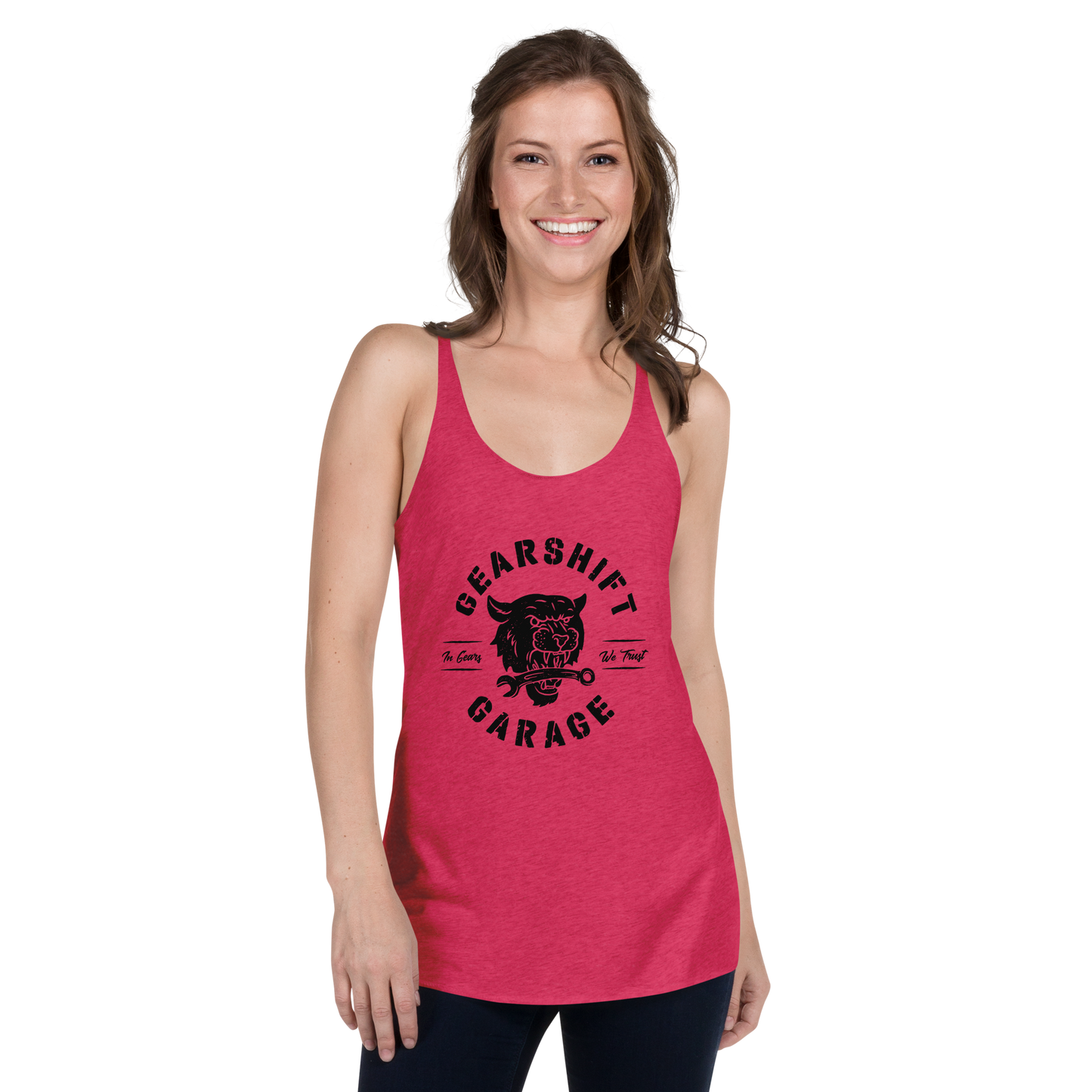 Shop Cat Gearshift Garage - Women's Racerback Tank